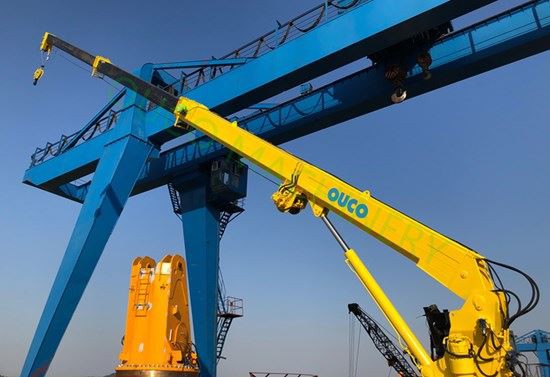 رونق طولانی نوع جرثقیل رونق تلسکوپی برای کشتی دریایی عرشه جرثقیل